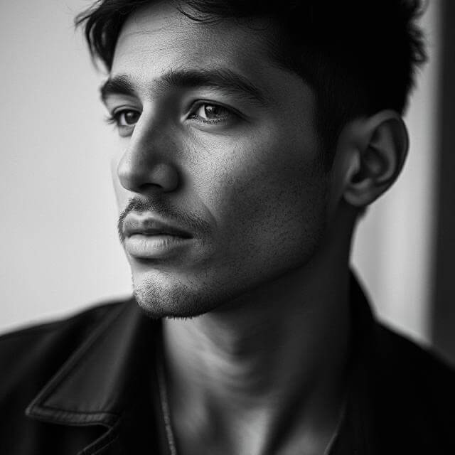 Monochrome portrait